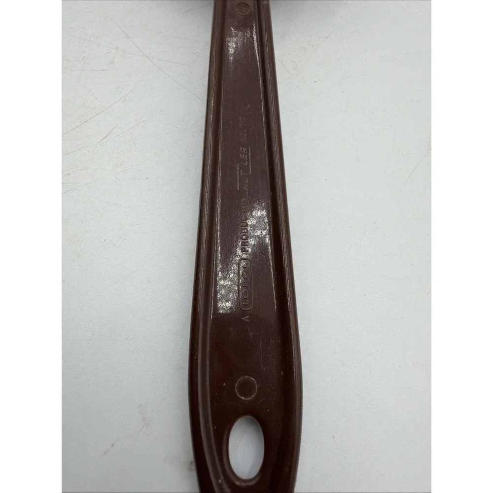 Vintage Lopol Hutzler No 717 Plastic Slotted Spatula Brown